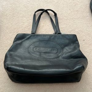 Coach Leather Black Tote Bag